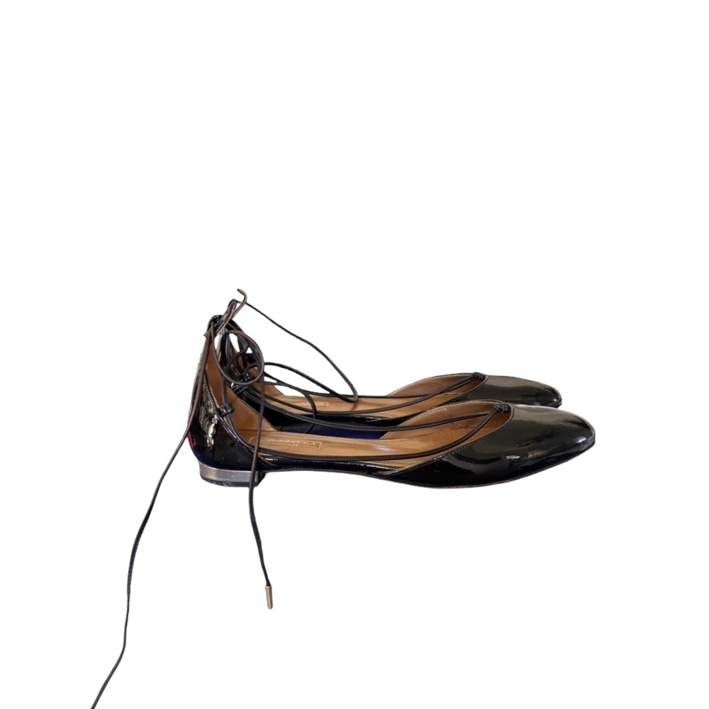 Aquazzura Black Patent Leather Flats - Picture 2 of 5